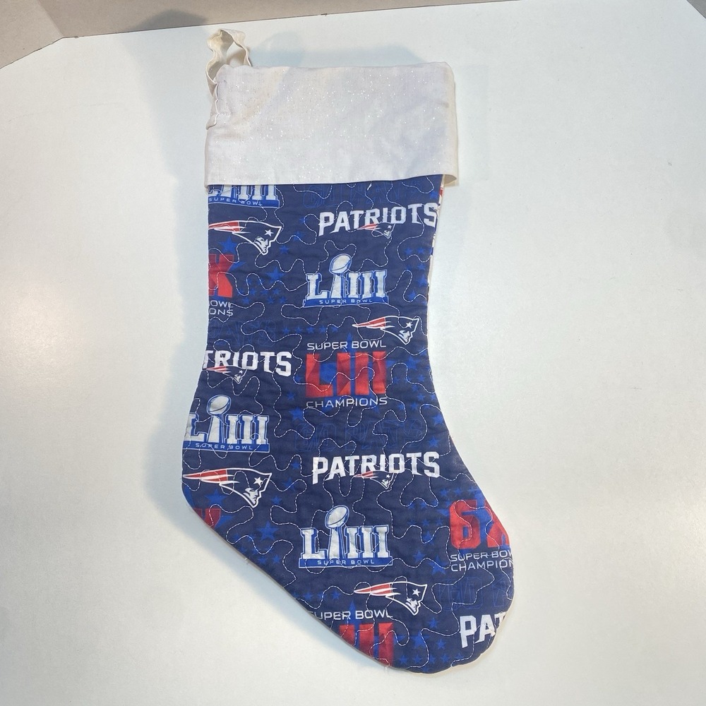 NFL New England Patriots Super Bowl LIII Handmade Christmas Stocking Reversible